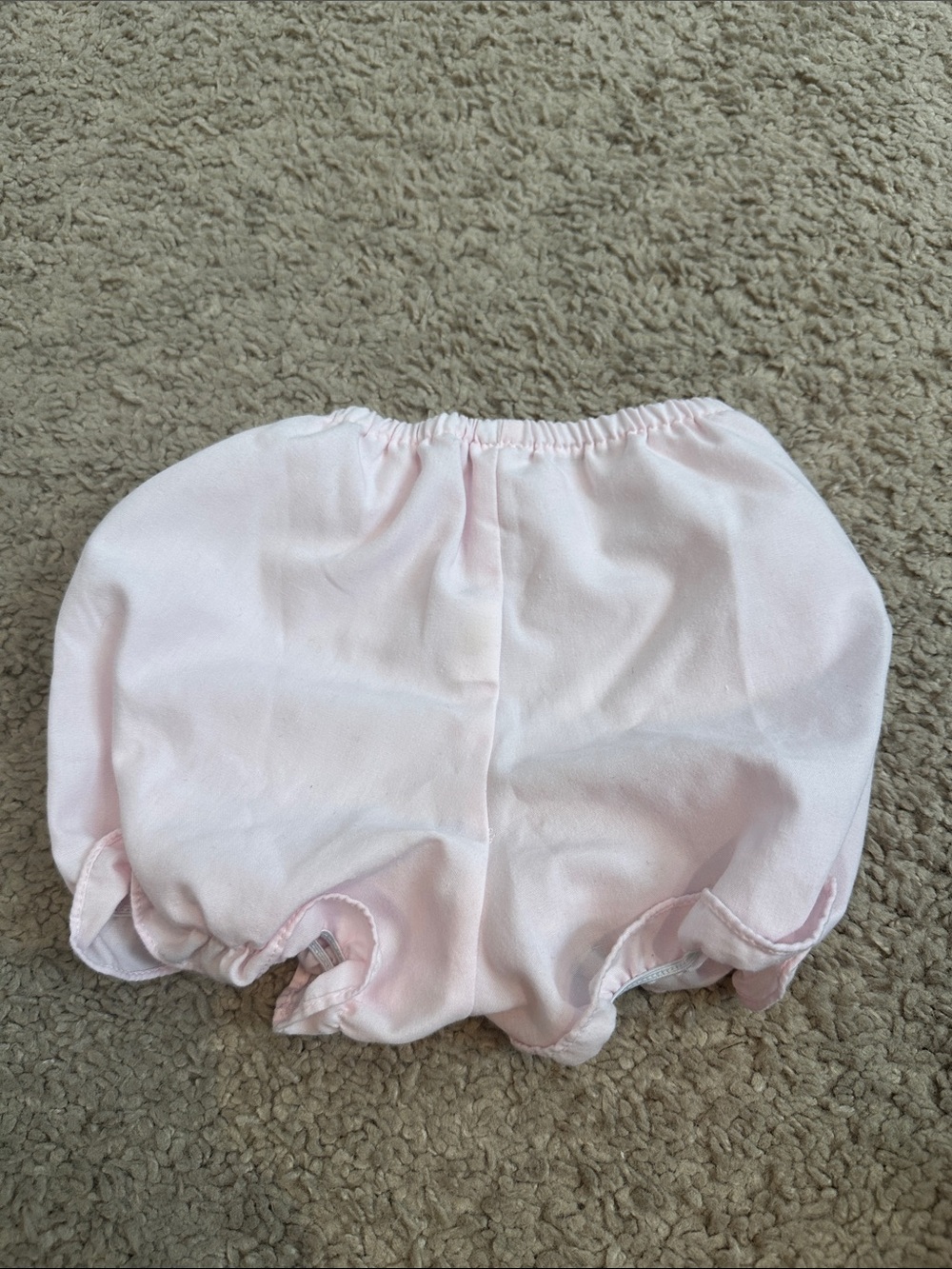 Lullaby set Baby Girl Two-Piece Smocked Top and Bloomers - Pastel Pumpkin Print - Picture 8 of 9